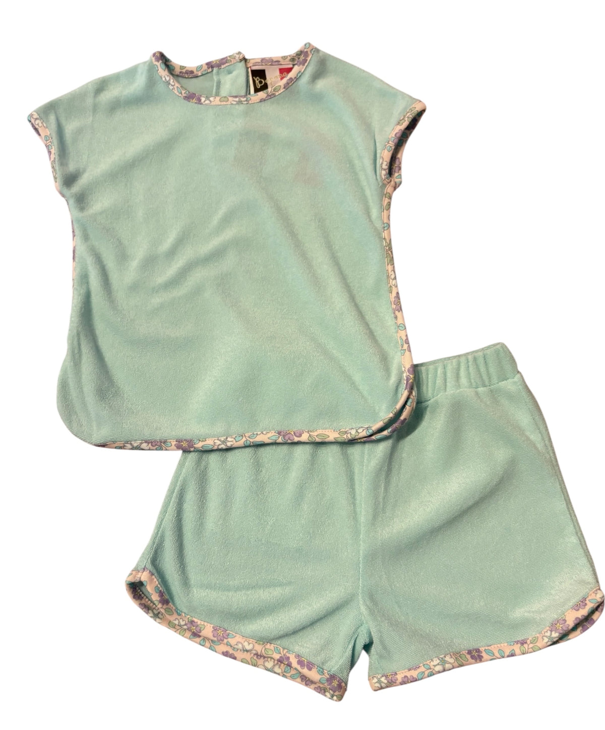 LUNA TERRY SHORT SET AQUA