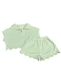 LIME GREEN SHORT SET