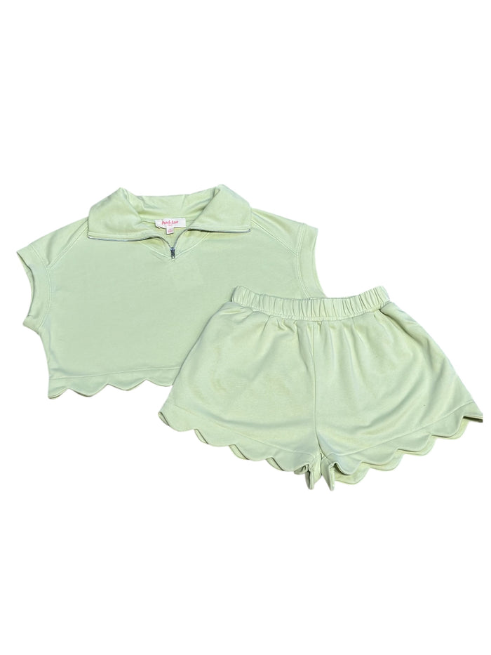LIME GREEN SHORT SET