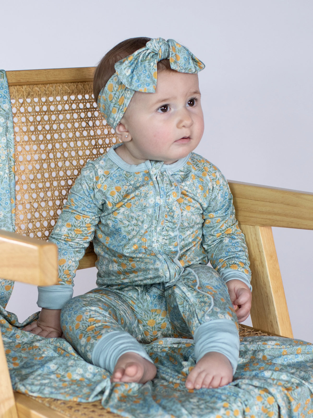 Goosies Headband Bow Set Blue Meadow