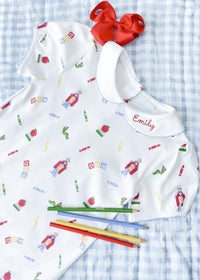 LITTLE ENGLISH PRINTED PETER PAN DRESS SCHOOL DAYS
