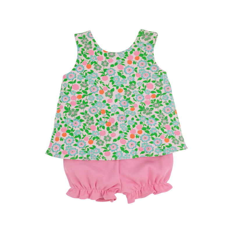TBBC BETTYE BLOOMER SET NATCHEZ AND NECTARINES/HAMPTONS HOT PINK