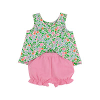 TBBC BETTYE BLOOMER SET NATCHEZ AND NECTARINES/HAMPTONS HOT PINK
