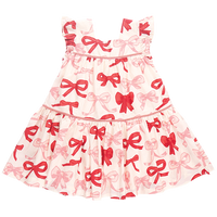 PINK CHICKEN GIRLS CAMELIA DRESS VALENTINE BOWS