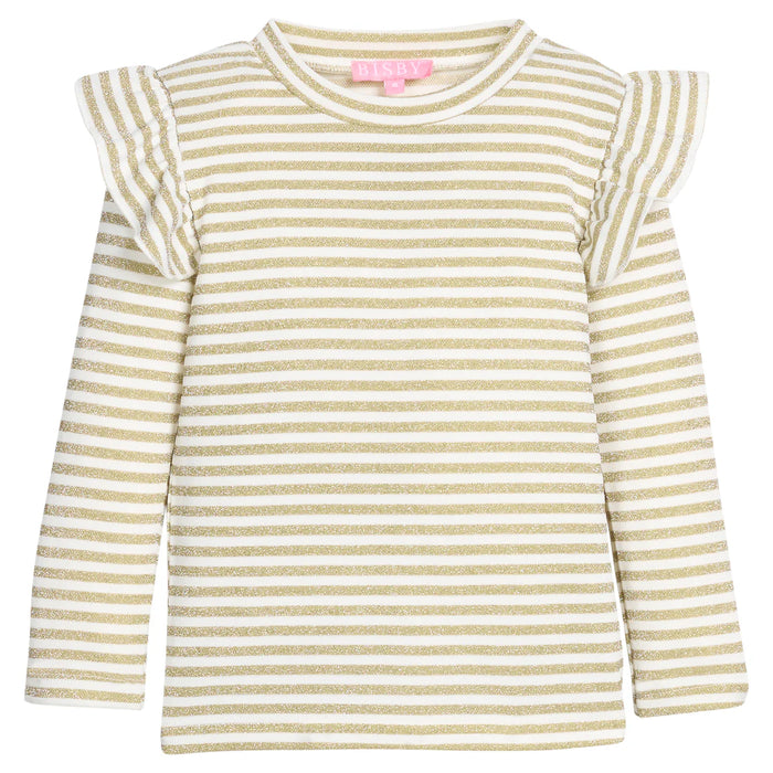 BISBY SADIE TOP GOLD STRIPE