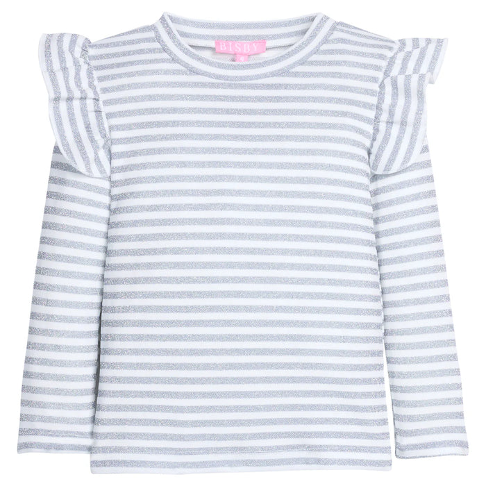 BISBY SADIE TOP SILVER STRIPE