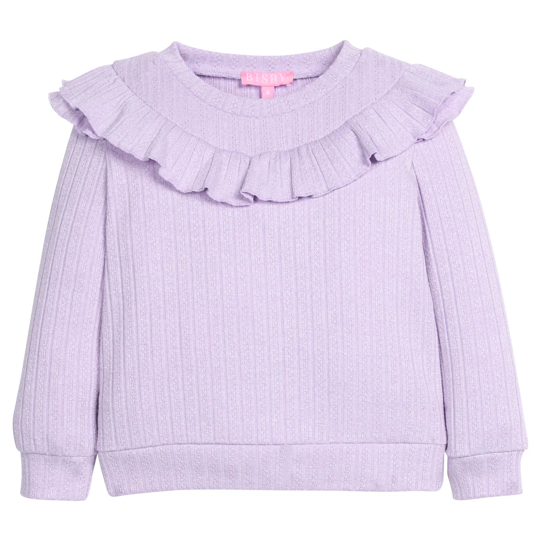 BISBY JODY TOP LILAC CABLEKNIT