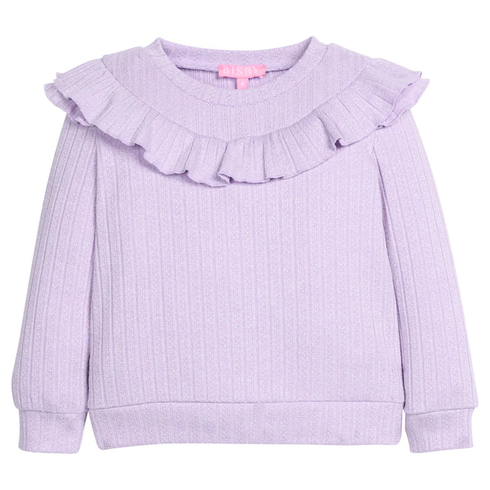 BISBY JODY TOP LILAC CABLEKNIT