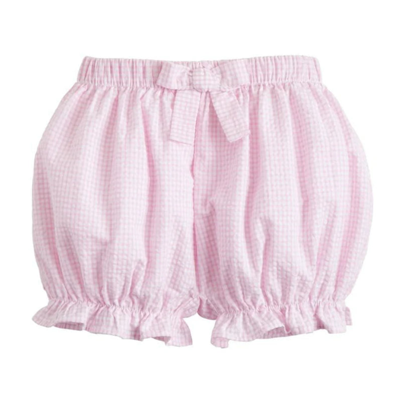 LITTLE ENGLISH BOW BLOOMERS LIGHT PINK GINGHAM