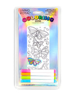 LIVING ROYAL BUTTERFLY COLORING SOCKS