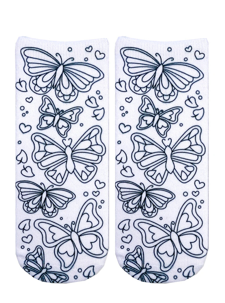 LIVING ROYAL BUTTERFLY COLORING SOCKS