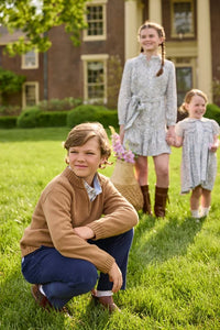 Little English Quarter Zip Sweater Chestnut