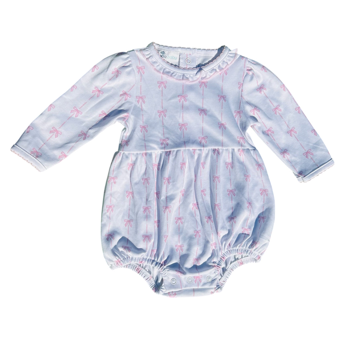 MAGNOLIA BABY AMELIAS CLASSIC PINK LS BUBBLE