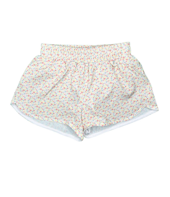 MINI CORAL FLORAL SHORTS