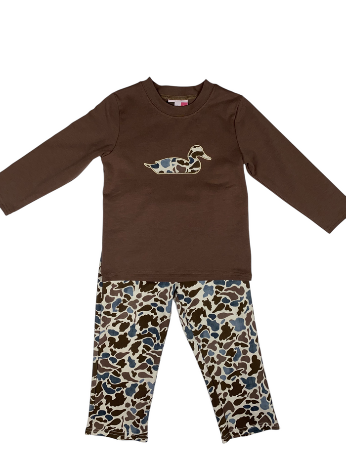BANANA SPLIT CAMO DUCK APPLIQUE PANT SET