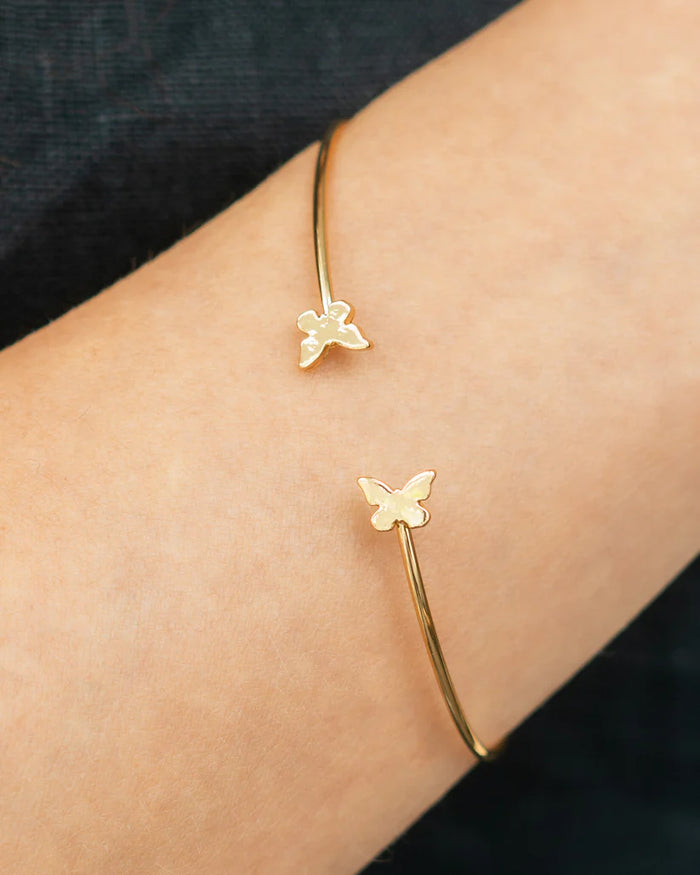 Dainty Connection Cuff - Flutter and Fly- Double Butterflies