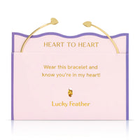 Dainty Connection Cuff - Heart to Heart- Double Hearts