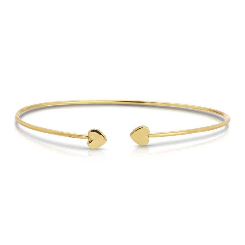 Dainty Connection Cuff - Heart to Heart- Double Hearts