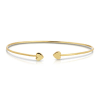 Dainty Connection Cuff - Heart to Heart- Double Hearts