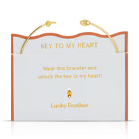 Dainty Connection Cuff - Key to my Heart- Lock & Key
