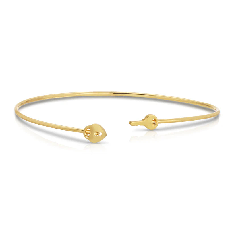 Dainty Connection Cuff - Key to my Heart- Lock & Key