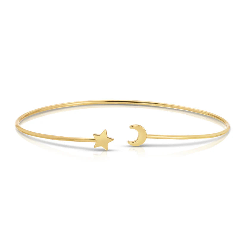 Dainty Connection Cuff - Sparkle & Glow- Moon & Star