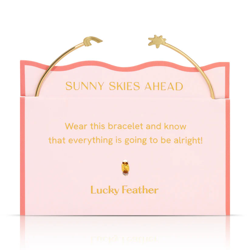 Dainty Connection Cuff - Sunny Skies - Sun & Rainbow