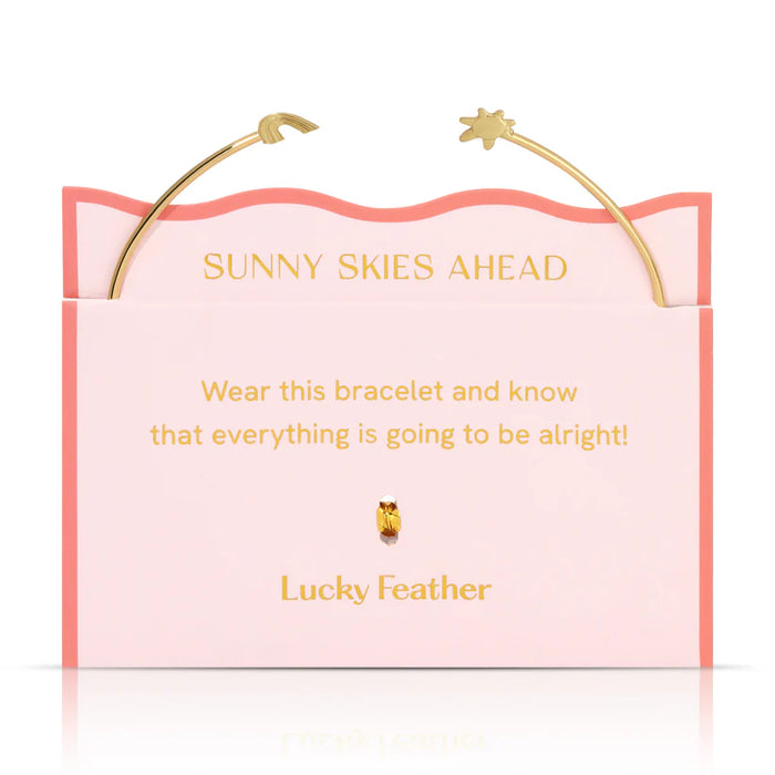 Dainty Connection Cuff - Sunny Skies - Sun & Rainbow