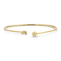 Dainty Connection Cuff - Sunny Skies - Sun & Rainbow