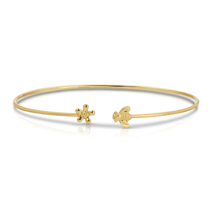 Dainty Connection Cuff - Sweetest Ever - Flower & Bee