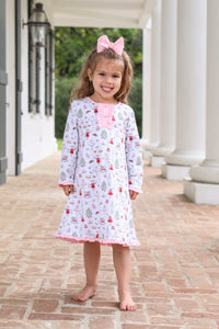 TROTTER STREET NUTCRACKER BALLET RUFFLE PAJAMA DRESS