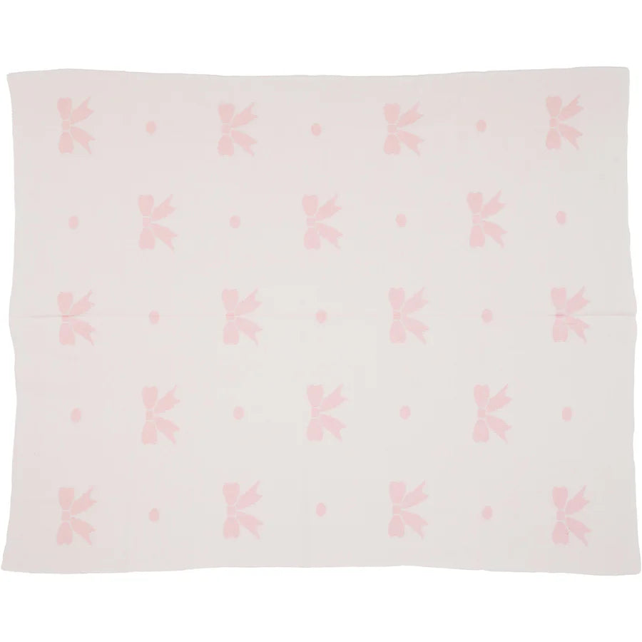 POLKA DOT AND BOW BLANKET