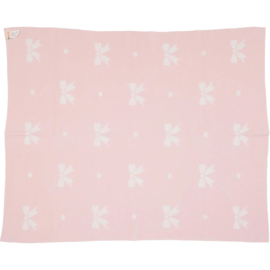 POLKA DOT AND BOW BLANKET