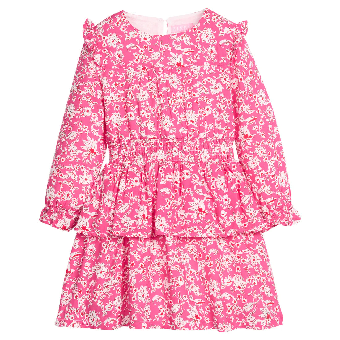 BISBY CARLETON DRESS HOT PINK ABSTRACT FLORAL