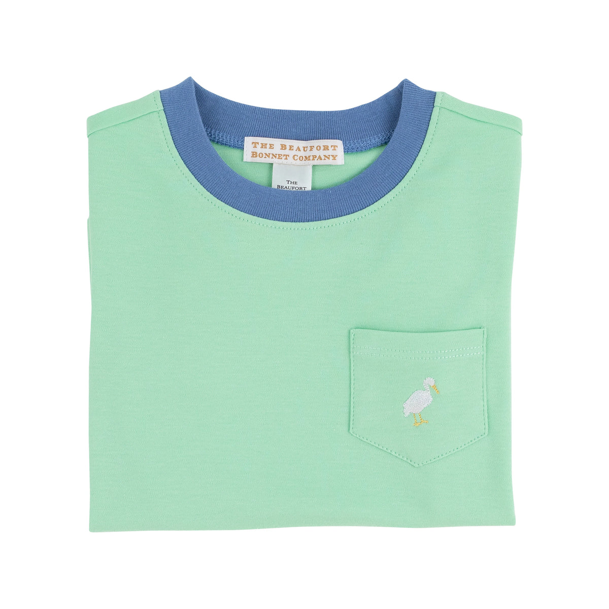 TBBC CARTER CREWNECK GRACE BAY GREEN WITH BARBADOS BLUE