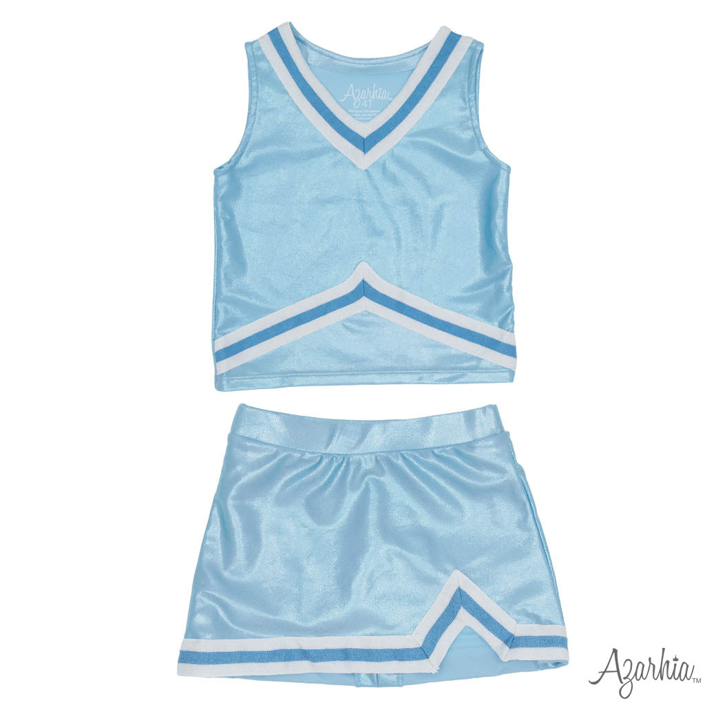 Shimmer Cheer Suit in Light Blue