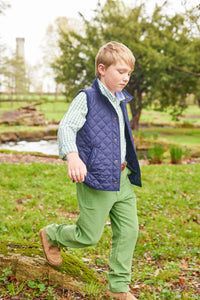Little English Classic Quilted Vest  Navy