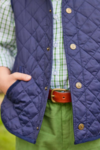 Little English Classic Quilted Vest  Navy