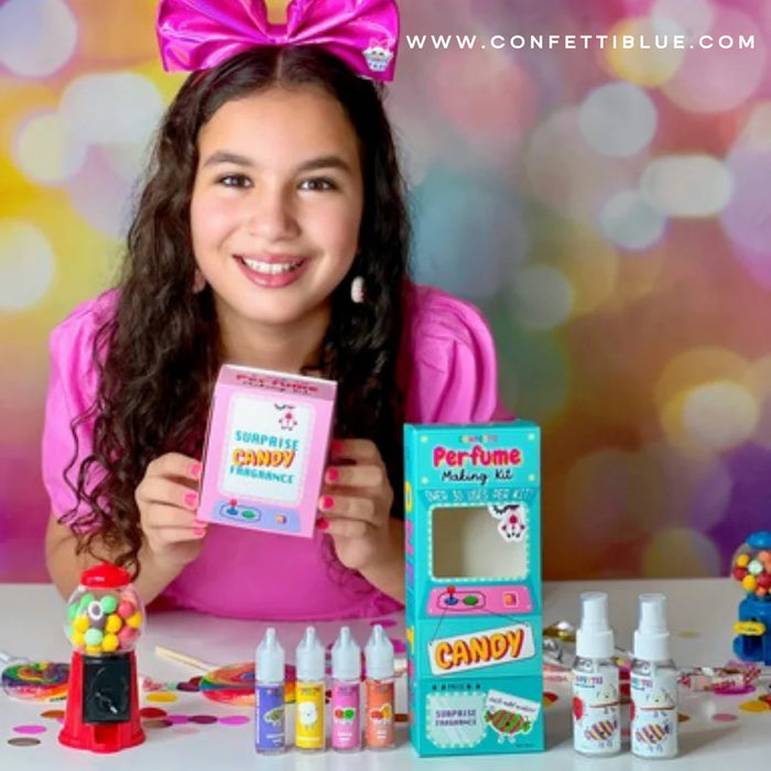 CONFETTI BLUE CANDY SCENTED PERFUME MAKING KIT