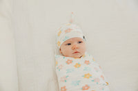 COPPER PEARL DAISY TOP KNOT HAT