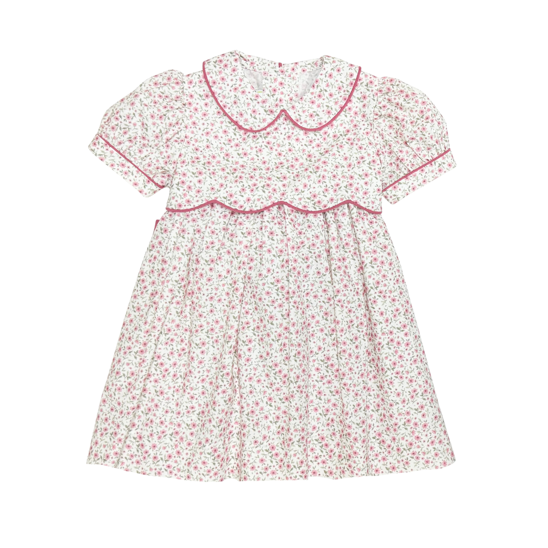 Floral dress with a white background