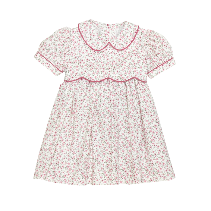Floral dress with a white background