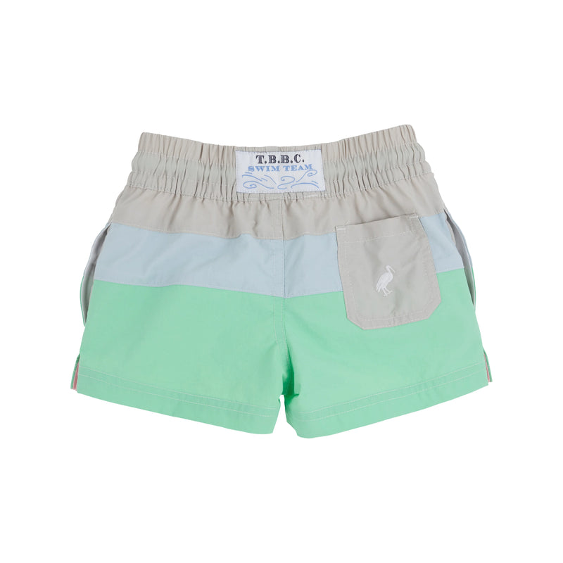TBBC COUNTRY CLUB COLORBLOCK TRUNK SANDY SRPINGS STONE/BUCKHEAD BLUE/GRACE BAY GREEN