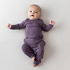 KYTE BABY LONG SLEEVE BODYSUIT IN CURRANT