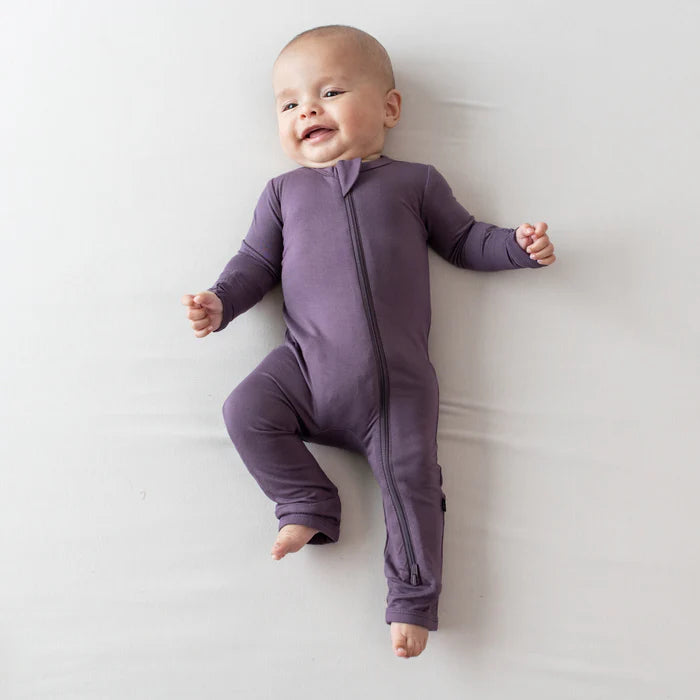 KYTE BABY ZIPPERED ROMPER IN CURRANT