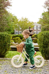 TBBC Benny Button Romper Grier Green Palmetto Pearl