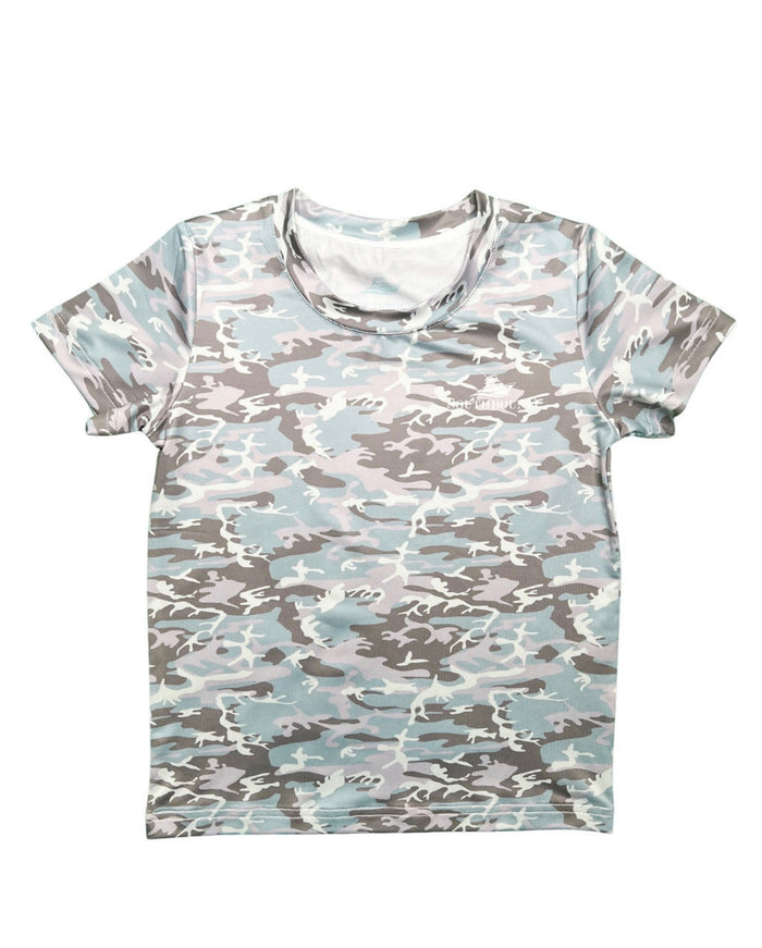 PERFORMANCE TEE GRAY SPROUT GREEN CAMO