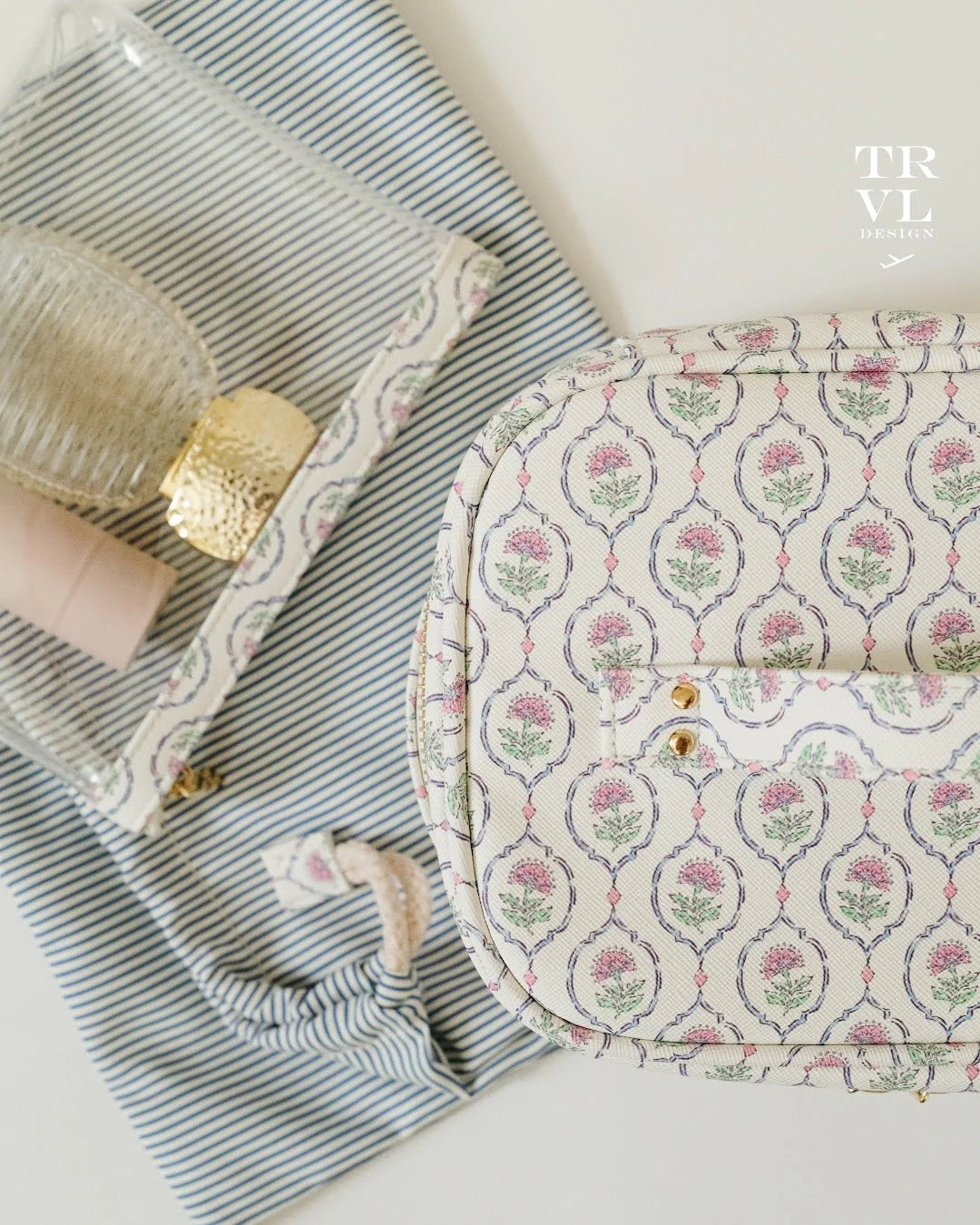 TRVL LUXE TRAIN 2 ANTIBES WITH NAVY PINSTRTIPE LINER