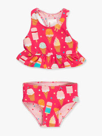 RUFFLEBUTTS SWEET SCOOPS REVERSIBLE PEPLUM TANKINI