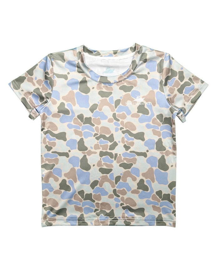 PERFORMANCE TEE GREEN BLUE KHAKI CAMO